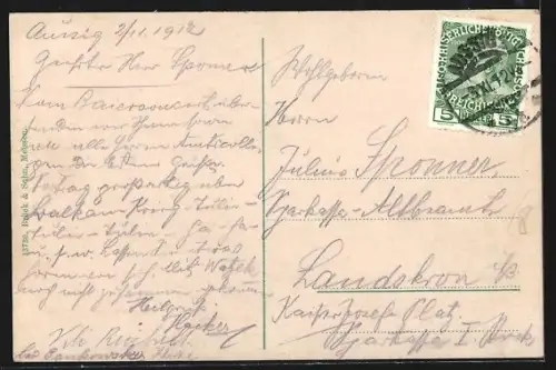 AK Aussig /Elbe, Blick nach der Burgruine Schreckenstein