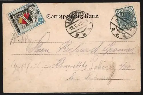 AK Aussig, Ortsansicht aus der Vogelschau