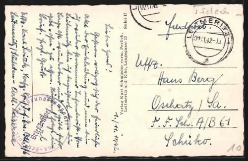 AK Leitmeritz a. d. Elbe, Elbpartie mit Dom