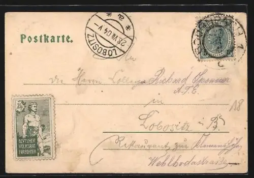 AK Tetschen a. Elbe, Blick vom Quaderberg