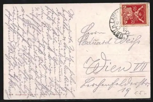 AK Salesel-Dolni Zalezly, Elbtalpanorama mit der Ortschaft