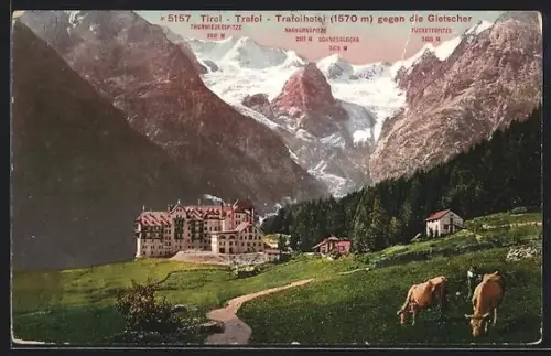 AK Trafoi /Tirol, Trafoihotel gegen die Gletscher