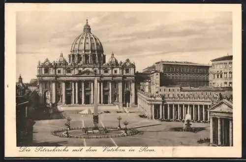 AK Rom, Peterskirche mit Vatikan
