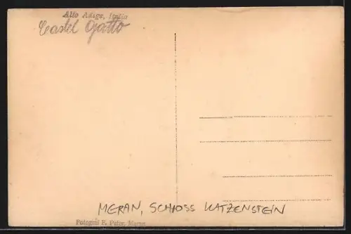 AK Meran, Schloss Katzenstein, Innenansicht