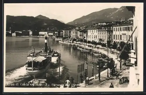 AK Salo /Lago di Garda, Partenza del Piroscafo