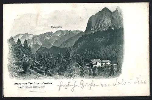 AK Cortina d`Ampezzo, Tre Croci, Ortsansicht mit Marmarolo