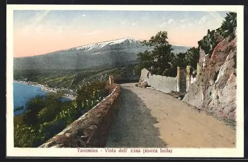 AK Taormina, Vista dell` Etna (Rocca beila)