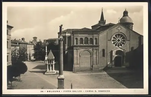 AK Bologna, Piazza Galileo & Chiesa S. Domenico