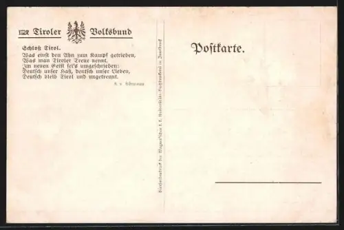 Künstler-AK Meran, Schloss Tirol