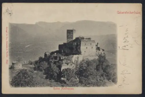 AK Eppan, Ueberetschbahn, Ruine Hocheppan