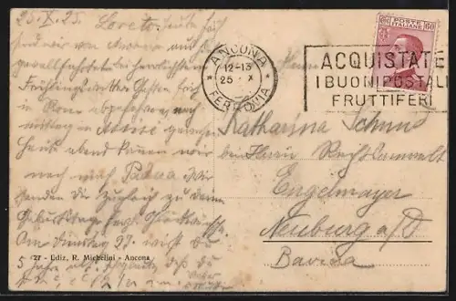 AK Ancona, Panorama mit Booten