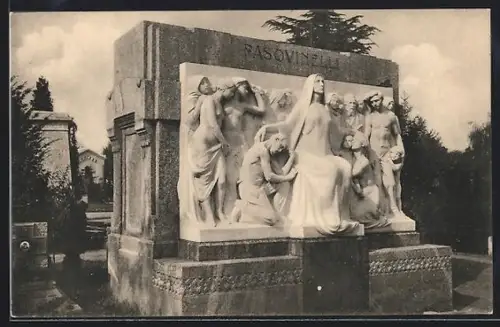 AK Milano, Cimitero Monumentale, Monumento Famiglia Pasquinelli
