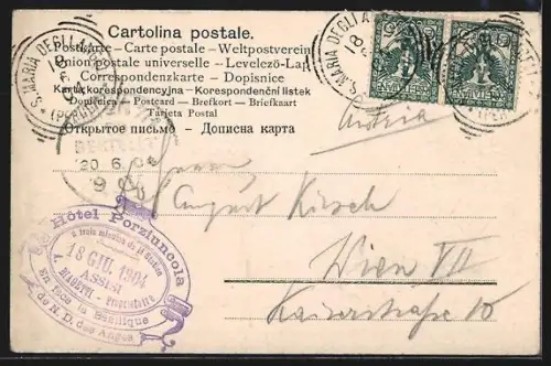 AK Venezia, Panorama con la colonna di S. Marco e l`Isola di S. Giorgie