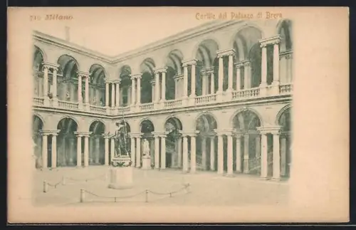 AK Milano, Cortile del Palazzo di Brera