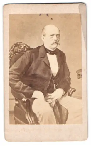 Fotografie Portrait Graf Otto von Bismarck, erster Reichskanzler des deutschen Reiches