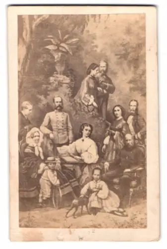 Fotografie Kaiser Franz Joseph I. von Österreich, Kaiserin Elisabeth I. Sissi von Österreich, Franz Karl v. Österreich