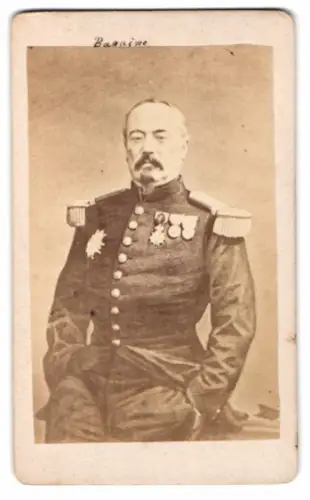 Fotografie Portrait Francois-Achille Bazaine, französischer General in Uniform mit Orden