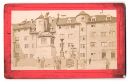 Fotografie Fotograf unbekannt, Ansicht Stuttgart, Schillerdenkmal auf dem Schillerplatz