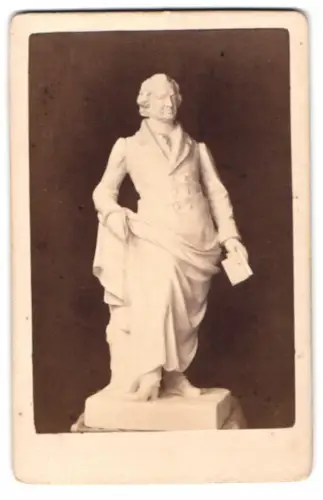 Fotografie Statue von Göthe, nach Wollgast
