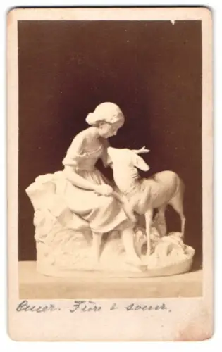 Fotografie Statue: Brüderchen und Schwesterchen, nach Cauer