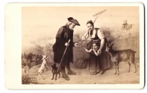 Fotografie Gemälde: der Abendspaziergang, nach Hiddemann