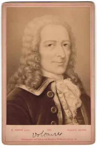Fotografie PGH, Berlin, Portrait Francois Marie Arouet de Voltaire