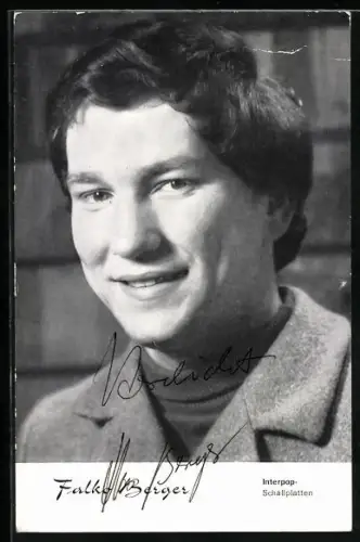 AK Musiker Falko Berger im Portrait, Autograph