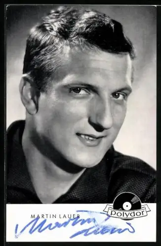 AK Musiker Martin Lauer, Porträt, Autograph