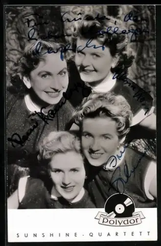 AK Sunshine-Quartett, Sängerinnen im Portrait, Autographen