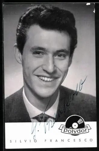 AK Musiker Silvio Francesco lächelt, Autograph