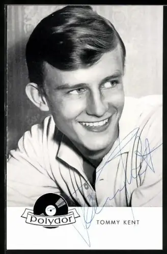 AK Sänger Tommy Kent mit jungenhaftem Charme, Autograph