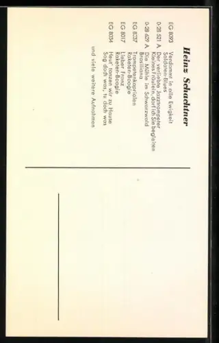 AK Musiker Heinz Schachtner spielt Trompete, Autograph