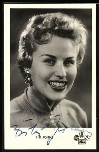AK Musikerin Bibi Johns, Porträt, Autograph