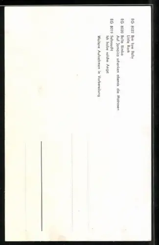 AK Musikerin Bibi Johns, Porträt, Autograph