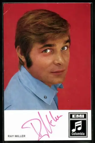 AK Musiker Ray Miller mit seitlichem Blick, Autograph