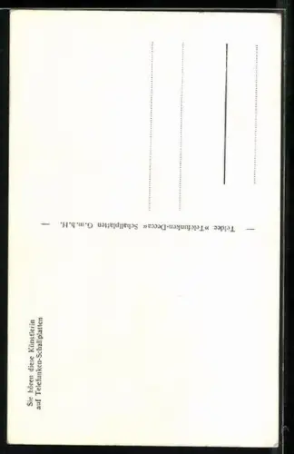 AK Musikerin Issy Pat mit verführerischem Blick, Musiker, Autograph