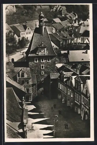 AK Taus, Tor des Turms aus der Vogelschau