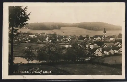 AK Chudenice, Celkovy pohled, Gesamtansicht des Ortes