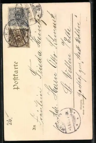 AK Märchen Der wahre und der falsche Kalif, Kalif Harun al Raschid beobachtet den falschen Kalifen auf dem Tigris