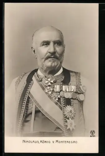 AK Nikolaus, König von Montenegro in Paradeuniform