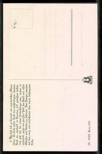 Künstler-AK Oskar Herrfurth: Der Rattenfänger von Hameln preist den Bürgern seinen Dienst an