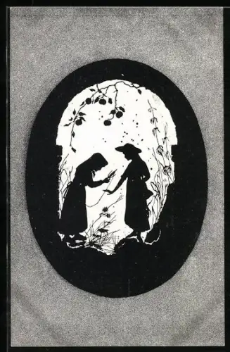 AK Deutsche Märchen, Frau Holle, Silhouetten