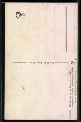 Künstler-AK Carl Moos: Szene aus Schillers Tell, 1. Aufzug, 4. Szene