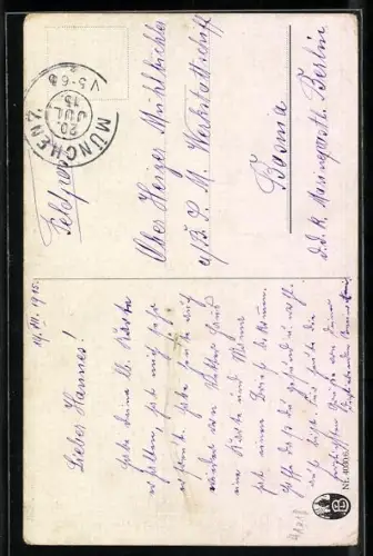 Künstler-AK Matrose wird von Familie empfangen