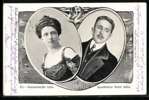 AK Kronprinzessin Luise von Sachsen, Sprachlehrer Andre Giron