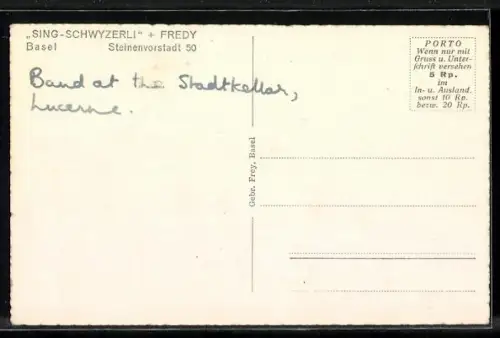 AK Musikgruppe Sing-Schwyzerli u. Fredy mit Akkordeons
