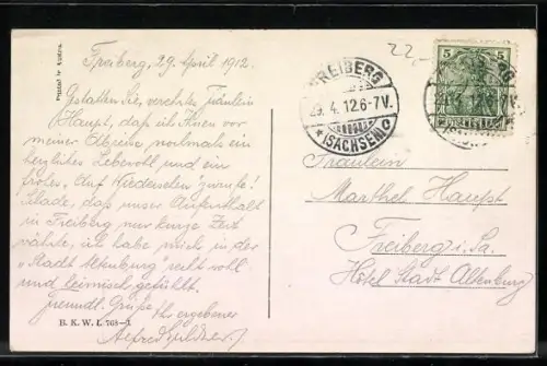 Künstler-AK Ernst Kutzer: Junger Mann sieht einen Geist auf dem See