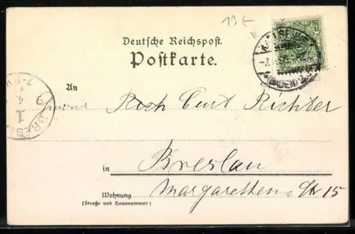 Künstler-AK Heinrich Kley: Karlsruhe, Erbgrossherz. Palais