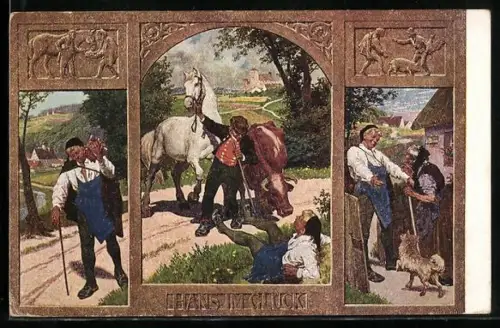 Künstler-AK Paul Hey: Märchen, Hans im Glück