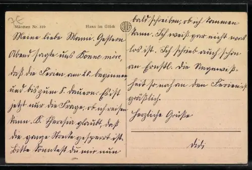 Künstler-AK Paul Hey: Märchen, Hans im Glück